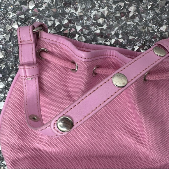 Versace bag mini pink gaw string pull cinch cute bubble round purse tote y2k - Picture 4 of 9